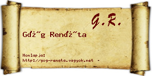 Góg Renáta névjegykártya